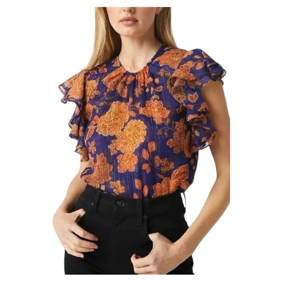 MISA LOS ANGELES Galeta Top  In Blue Marigold NWT - Picture 2 of 7